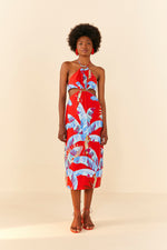 Load image into Gallery viewer, Sweet Jungle Cut Out Midi Dress
