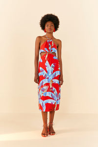 Sweet Jungle Cut Out Midi Dress