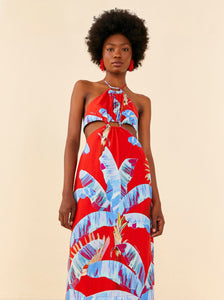 Sweet Jungle Cut Out Midi Dress