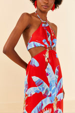 Load image into Gallery viewer, Sweet Jungle Cut Out Midi Dress
