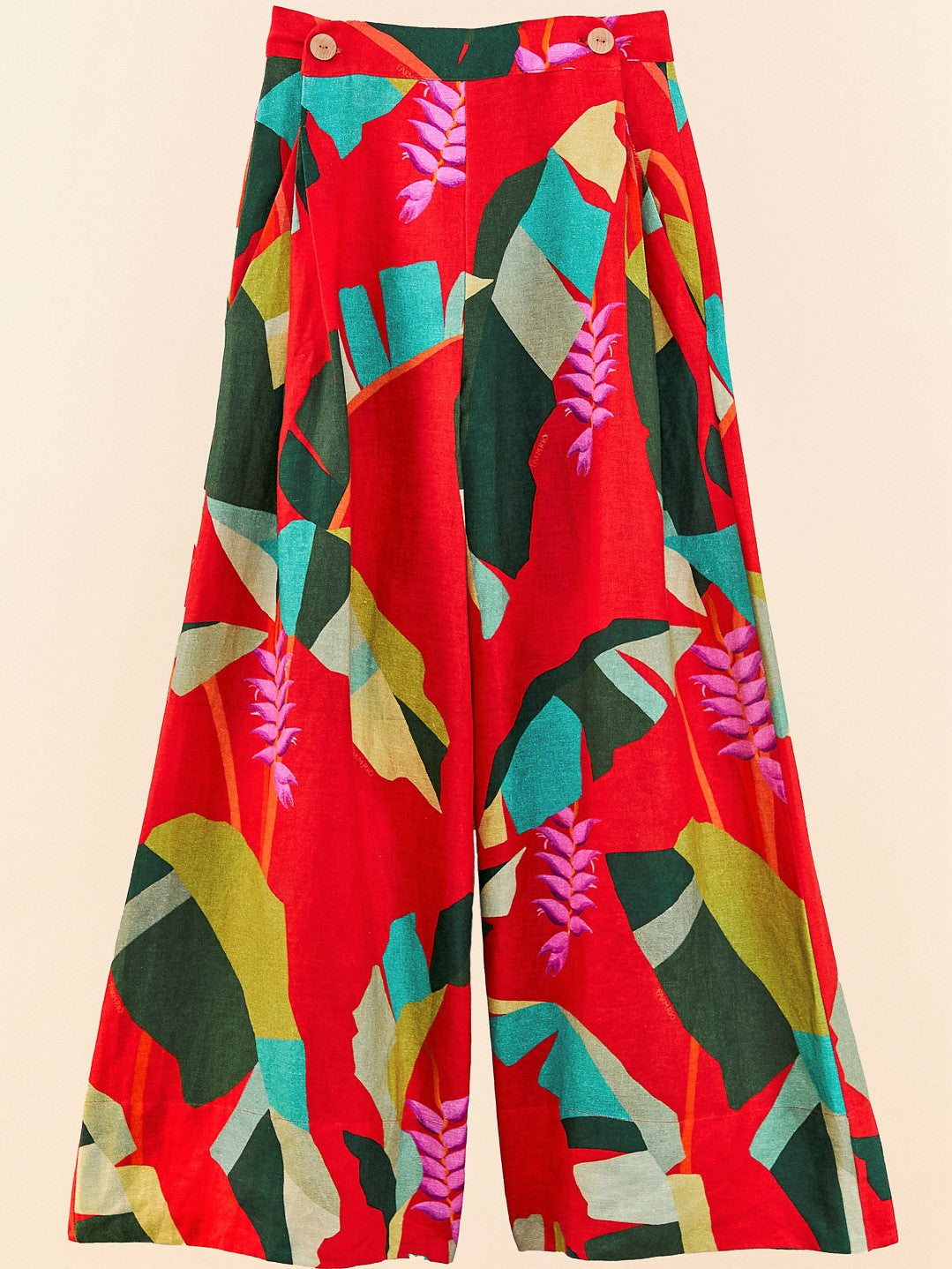 Red Heliconia Pants