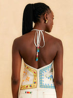 Load image into Gallery viewer, Grandma Gift Embroidered Halter Blouse
