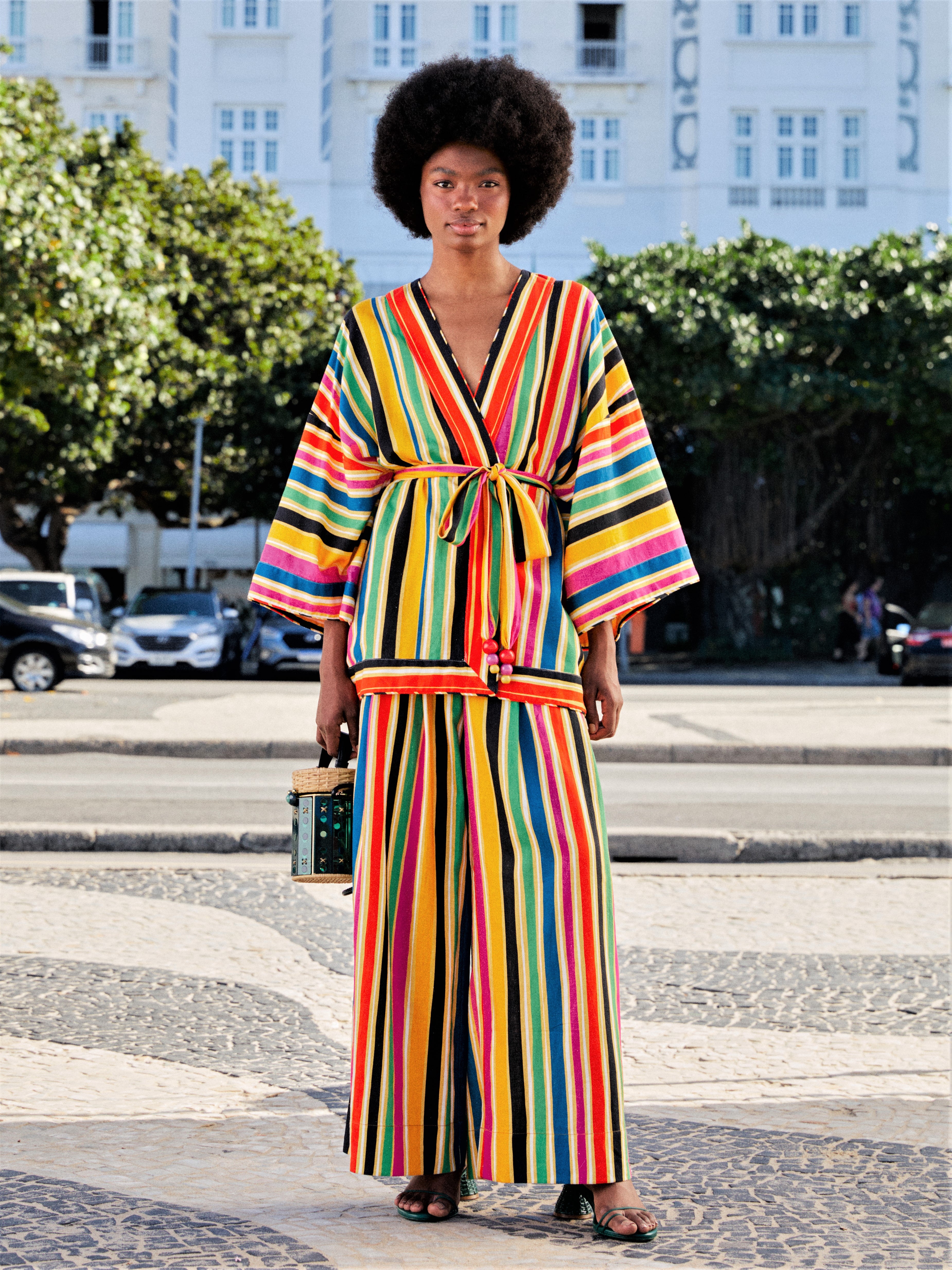 Rainbow Stripes Kimono