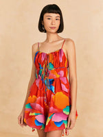 Load image into Gallery viewer, Red Ombre Chita Romper
