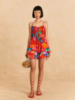 Load image into Gallery viewer, Red Ombre Chita Romper

