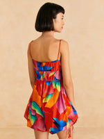 Load image into Gallery viewer, Red Ombre Chita Romper
