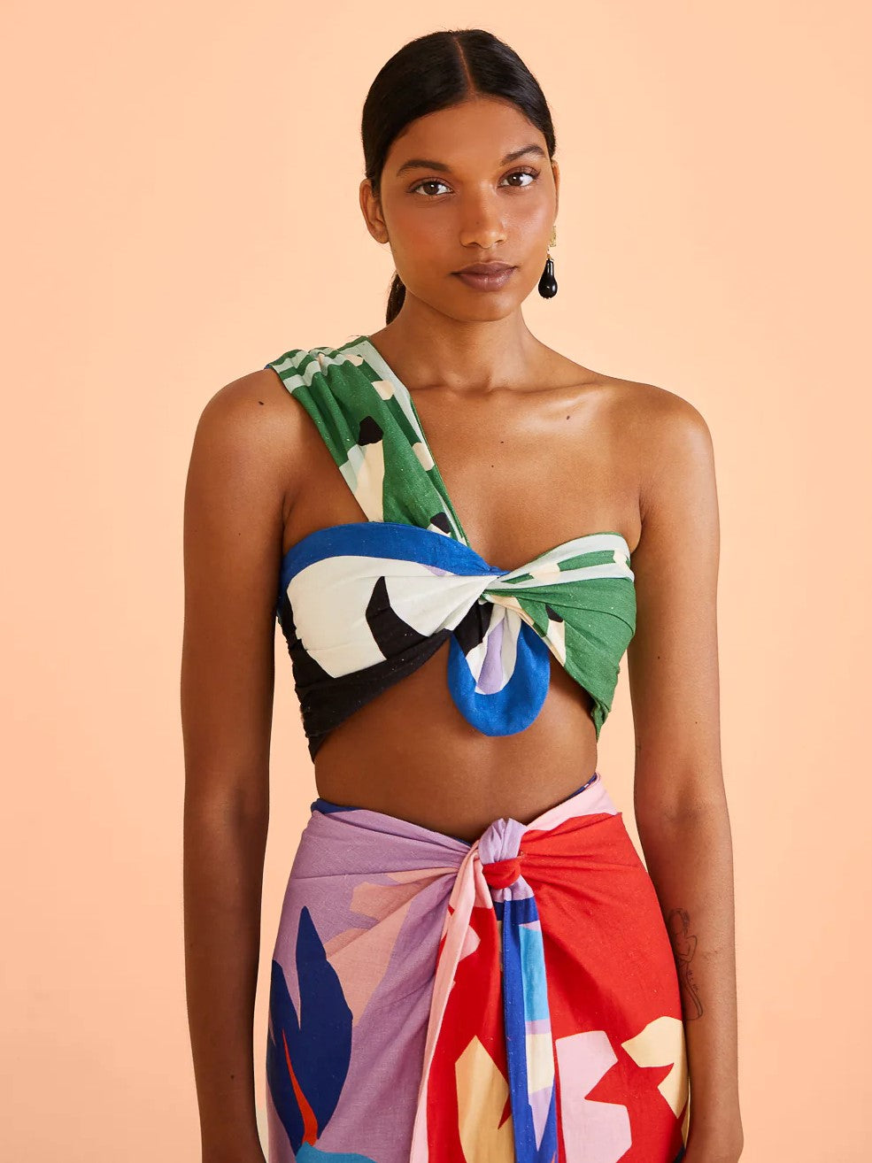 Brasil Bahia Scarves Crop Top