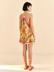 Beach Toucans Scarf Mini Dress