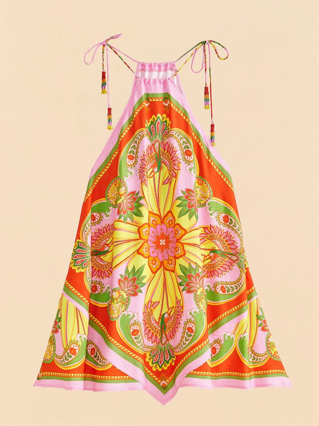 Beach Toucans Scarf Mini Dress