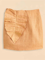 Load image into Gallery viewer, Beige Leaf Mini Skirt
