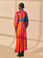 Load image into Gallery viewer, Vintage Wave Circle Cut-Out Midi Dress
