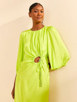 Load image into Gallery viewer, Lime Pipping Midi Dress
