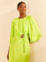 Load image into Gallery viewer, Lime Pipping Midi Dress
