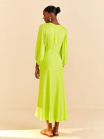 Load image into Gallery viewer, Lime Pipping Midi Dress
