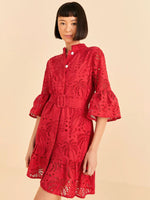 Load image into Gallery viewer, Red Palm Tree Mini Dress
