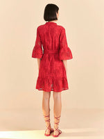 Load image into Gallery viewer, Red Palm Tree Mini Dress
