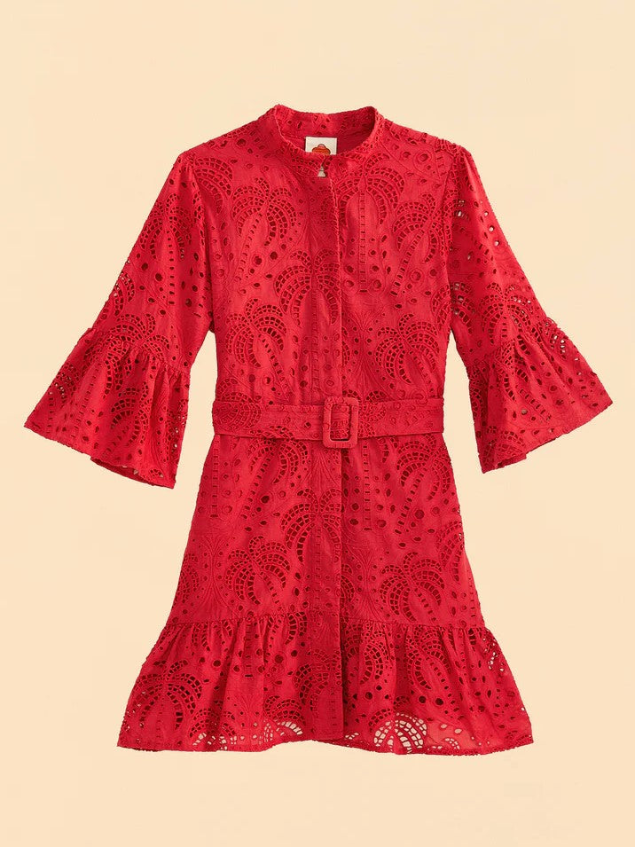 Red Palm Tree Mini Dress