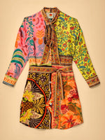 Load image into Gallery viewer, Multicolor Mixed Scarves Chemise
