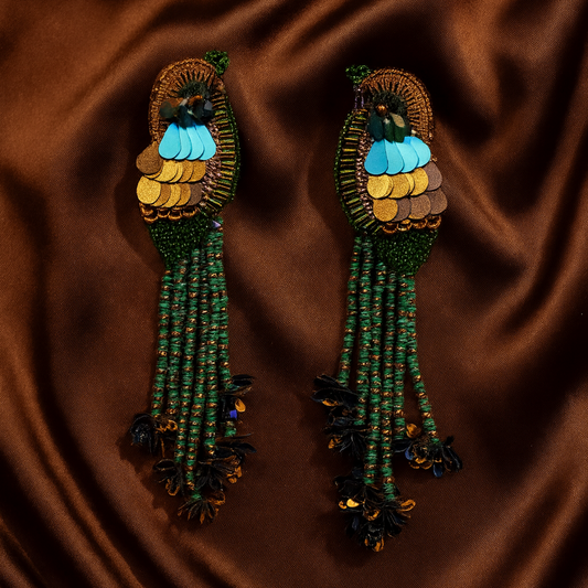 Kingfisher Earrings Green
