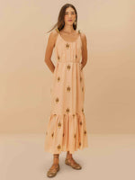 Load image into Gallery viewer, Sand Anchor Tapestry Fish Strap Maxi Dress
