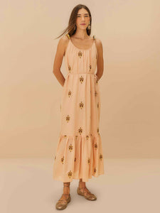 Sand Anchor Tapestry Fish Strap Maxi Dress