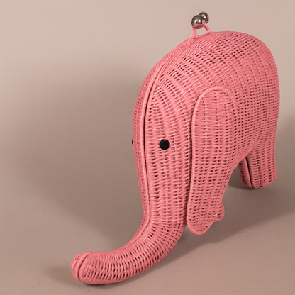 Harry Elephant Wicker Clutch