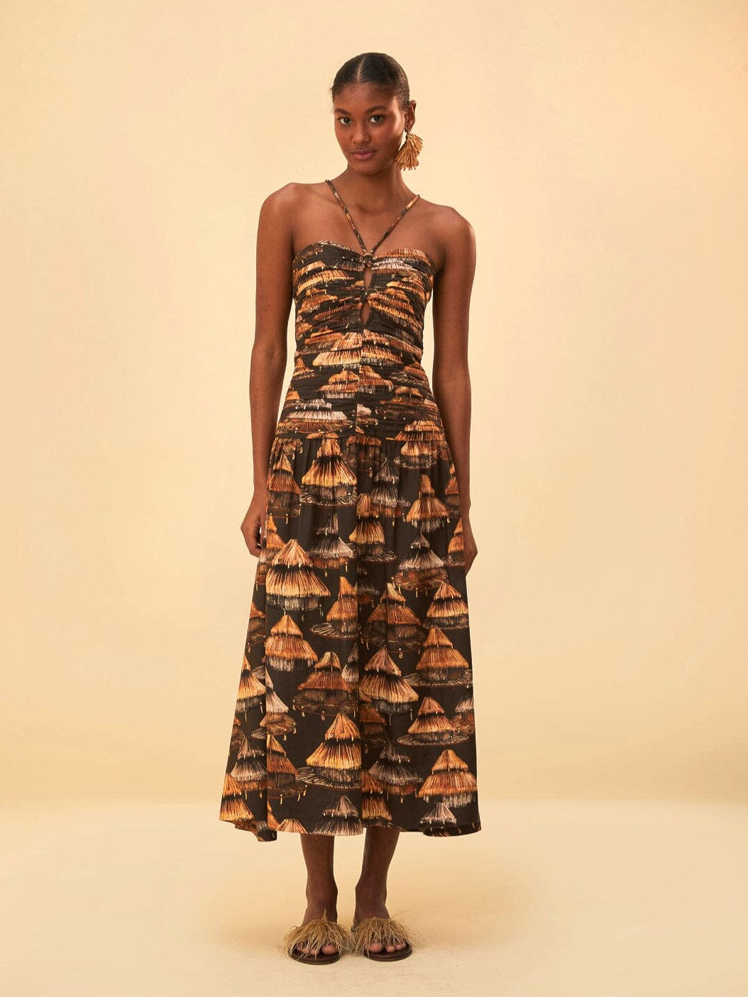 Brown Shuhu Maxi Dress Sleeveless