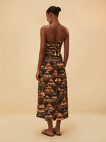 Load image into Gallery viewer, Brown Shuhu Maxi Dress Sleeveless
