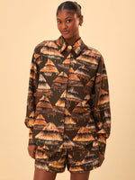 Load image into Gallery viewer, Brown Shuhu Long Sleeves Shirt
