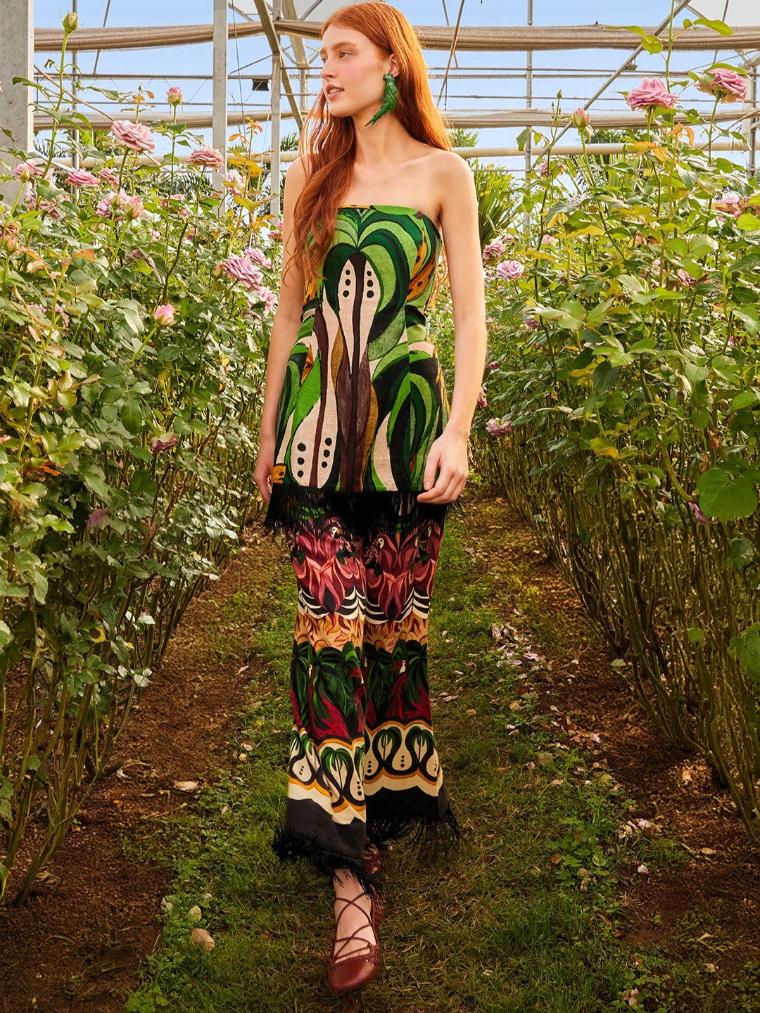 Green Coconut Tree Flow Pants