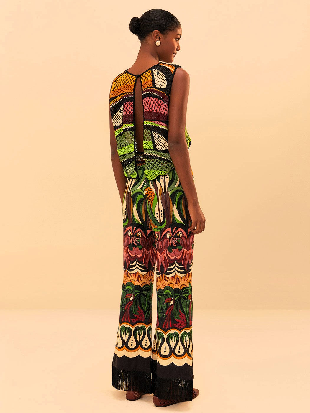 Green Coconut Tree Flow Pants