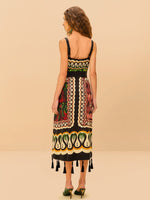 Load image into Gallery viewer, Green Coconut Tree Flow Scarf Dress
