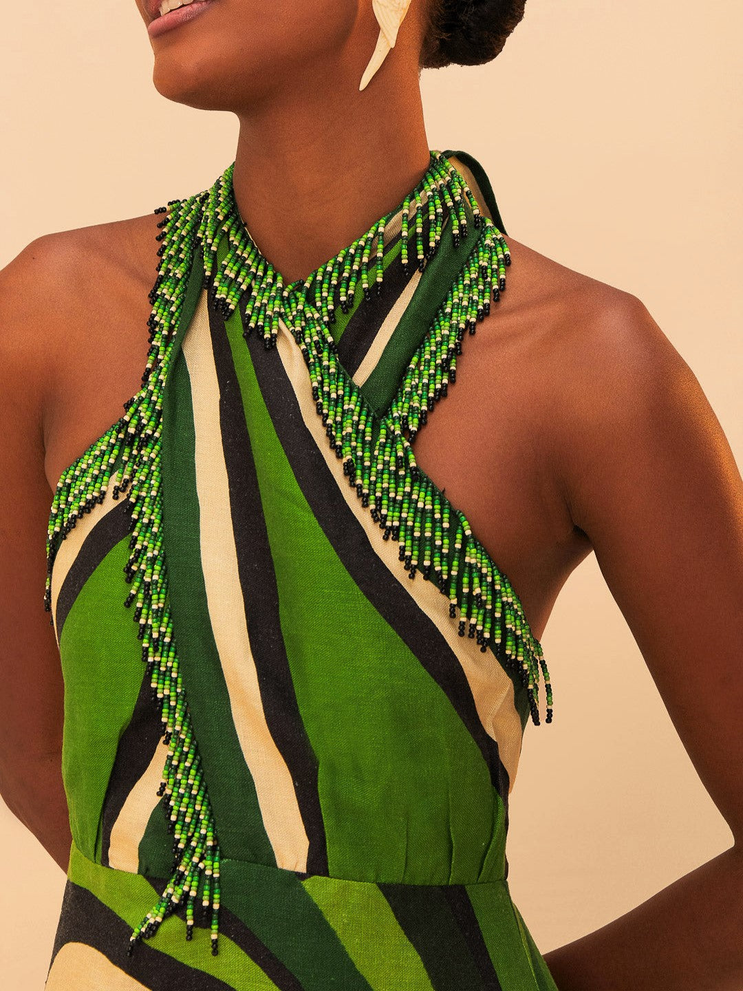 Green Toucan Tree  Maxi Dress