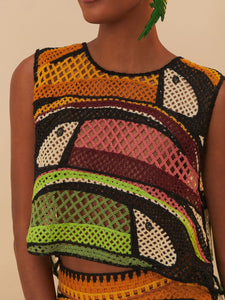 Toucan Tree Crochet Top