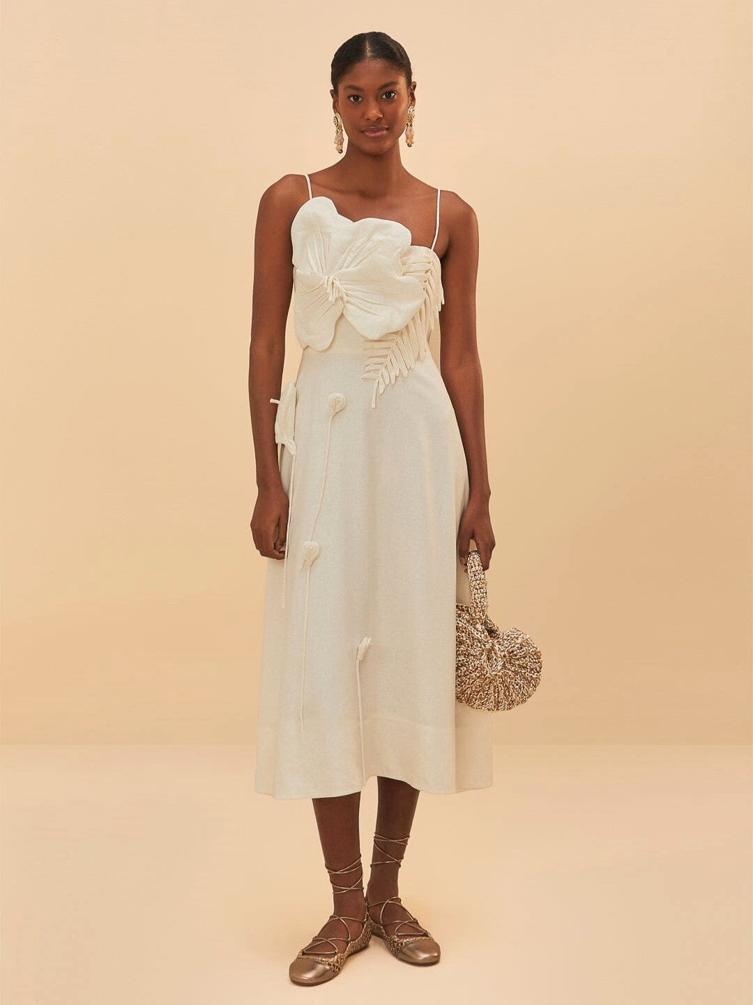 Off-white Garden Midi Dress