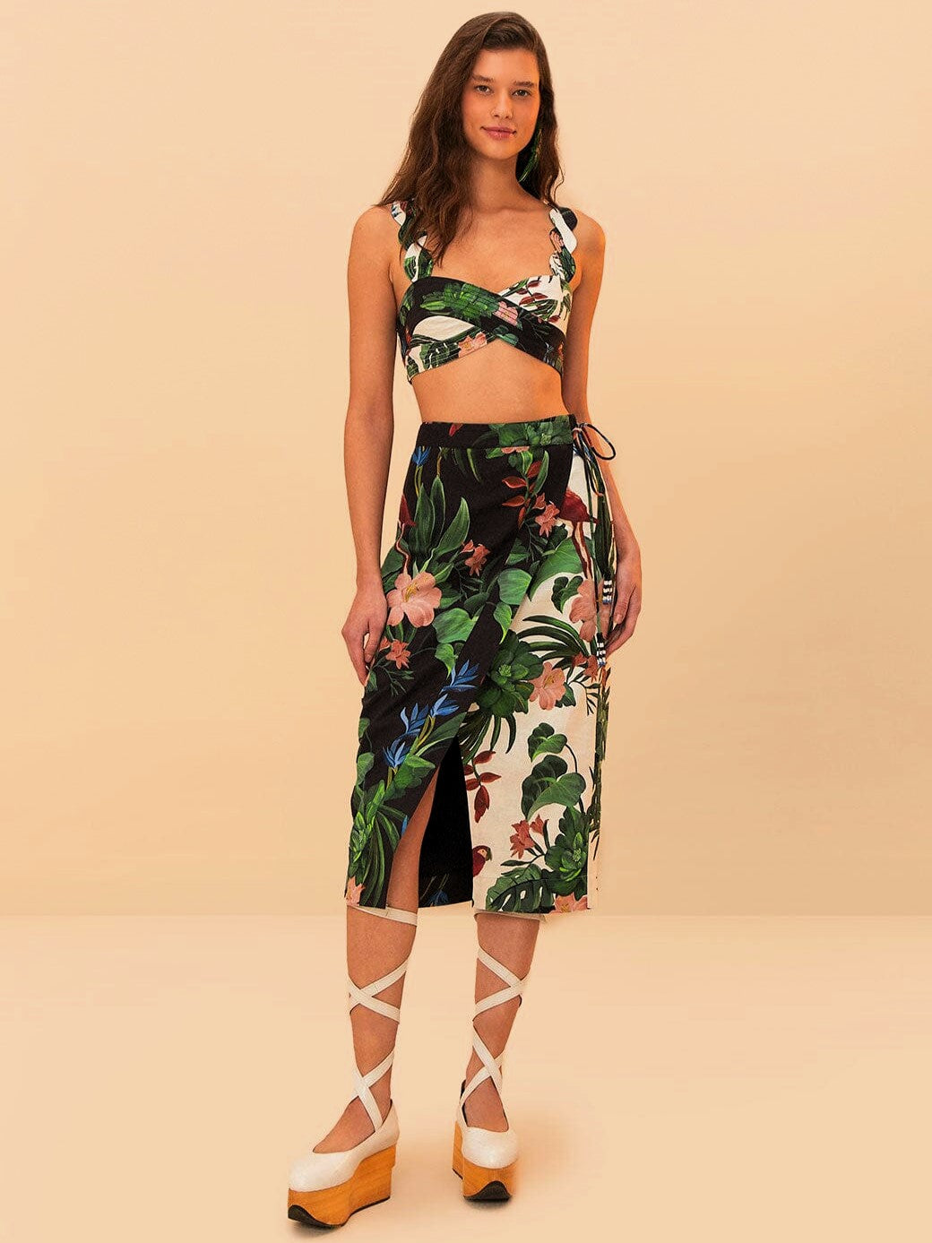 Midnight Macaw Wavy Crop Top