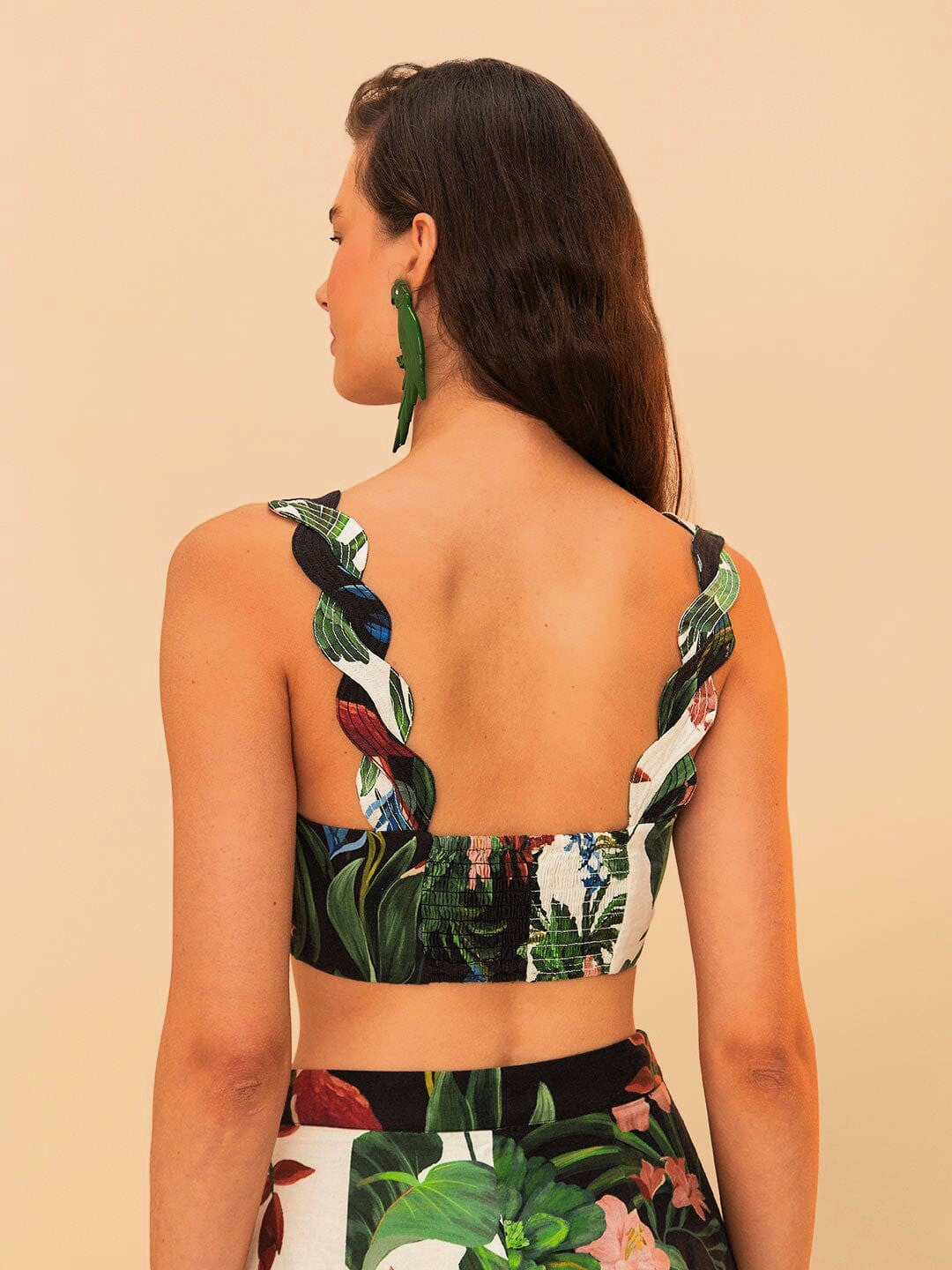 Midnight Macaw Wavy Crop Top