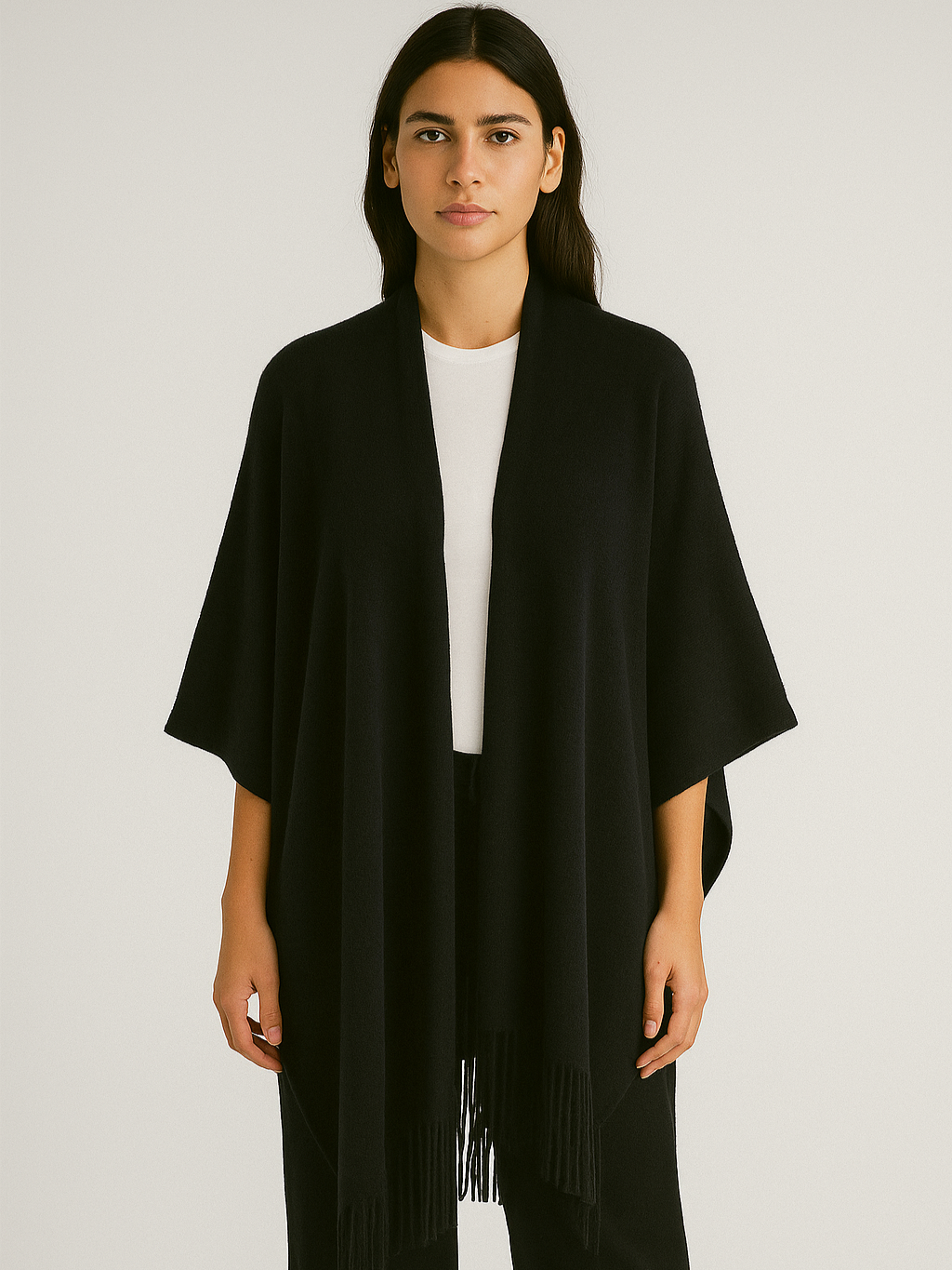 Cashmere poncho