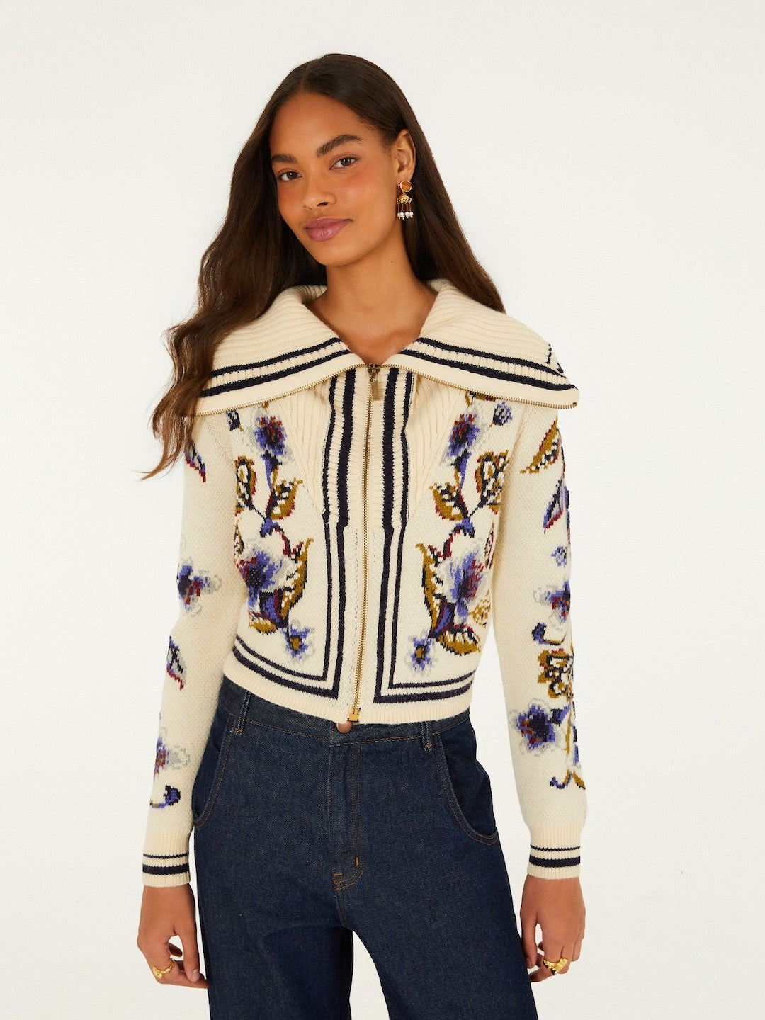 Farm Rio Golden Nature Knit Cardigan