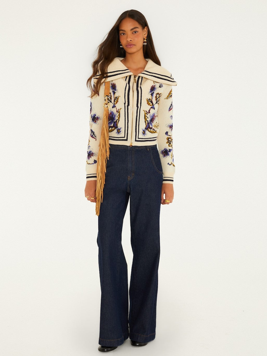 Farm Rio Golden Nature Knit Cardigan
