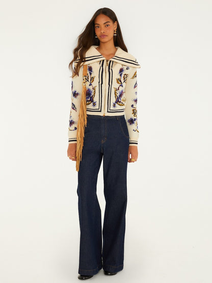 Farm Rio Golden Nature Knit Cardigan