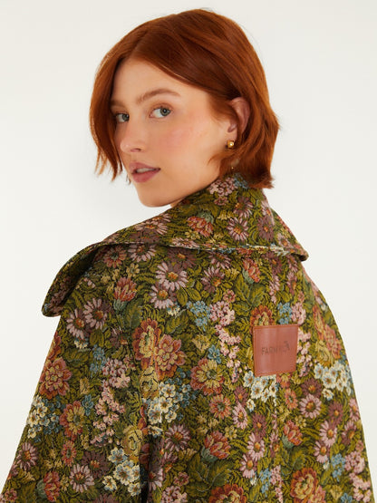 Farm Rio Floral Jacquard Peacoat