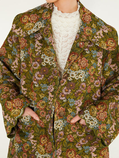 Farm Rio Floral Jacquard Peacoat