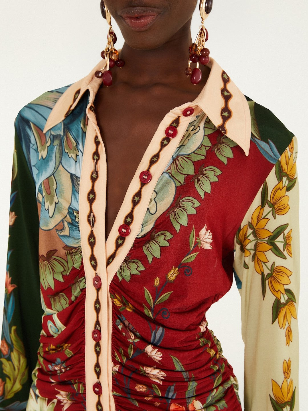Farm Rio Lunar Boho Collared Shirt