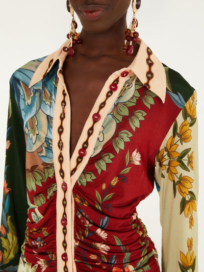 Farm Rio Lunar Boho Collared Shirt