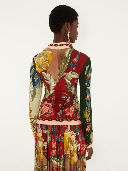Farm Rio Lunar Boho Collared Shirt