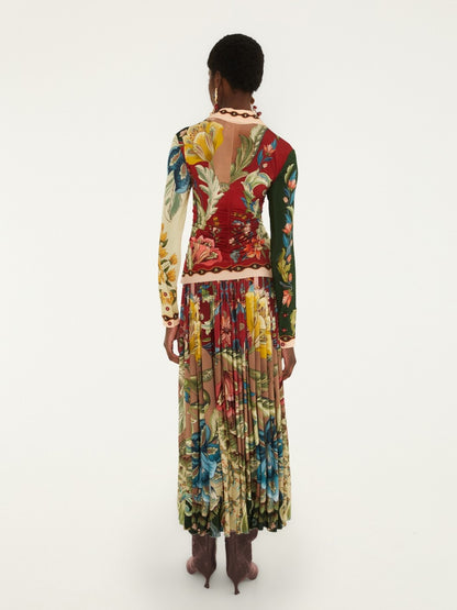 Farm Rio Lunar Boho Midi Skirt