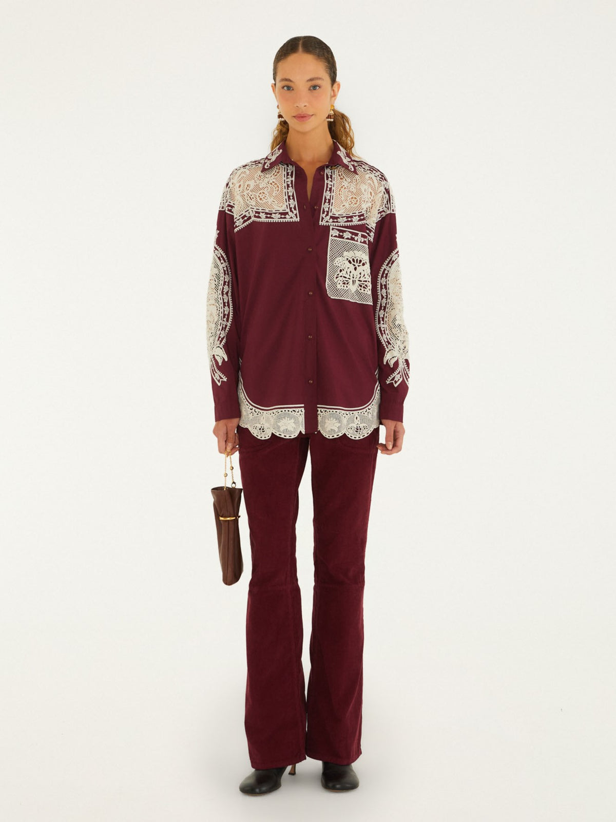 Farm Rio Studded Corduroy Trousers