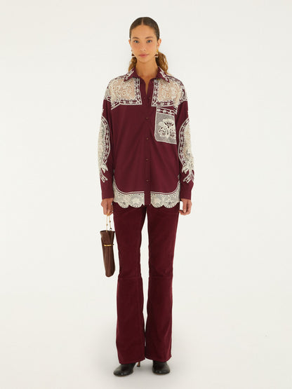 Farm Rio Studded Corduroy Trousers
