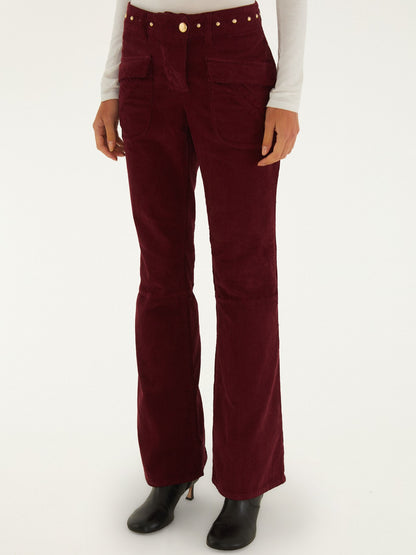 Farm Rio Studded Corduroy Trousers